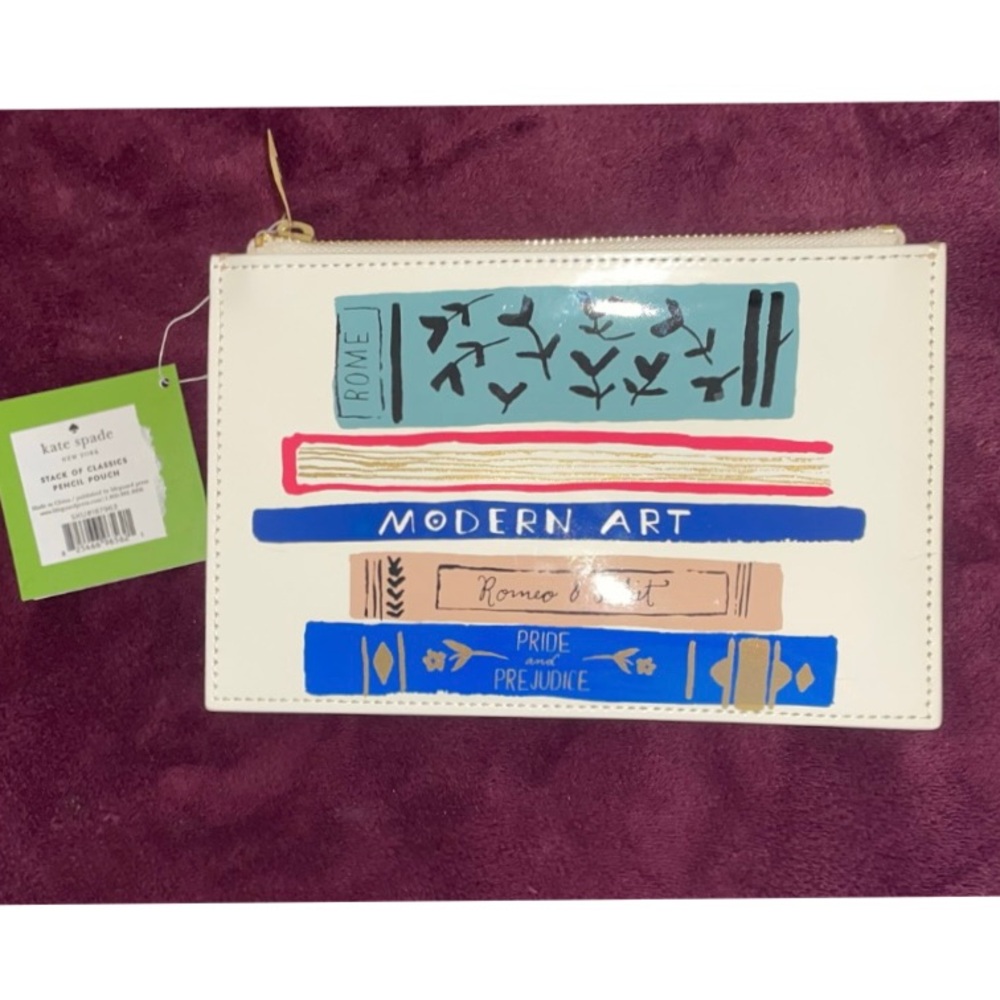 SALE🎈NWT KATE SPADE ACADEMIA STACK ZIP POUCH TO FIT PHONE OR ANYTHING! - Picture 2 of 3